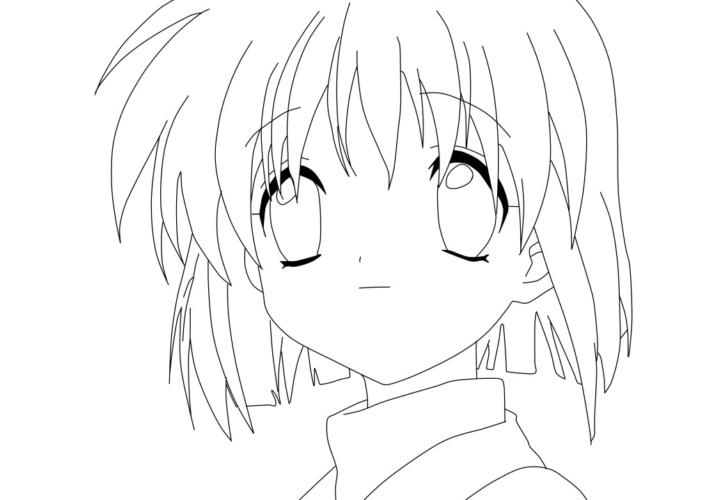 Plansa de colorat cu Anime 99 108